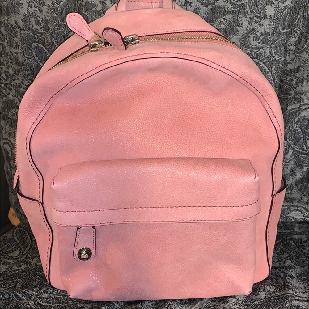 Coach pink glitter backpack NWT